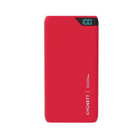 10,000mAh Portable Power Bank - Red