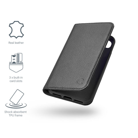 iPhone 8 & 7 Leather Wallet Case in Black