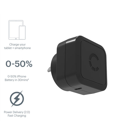USB-C Wall Charger with Power Delivery 18W AU