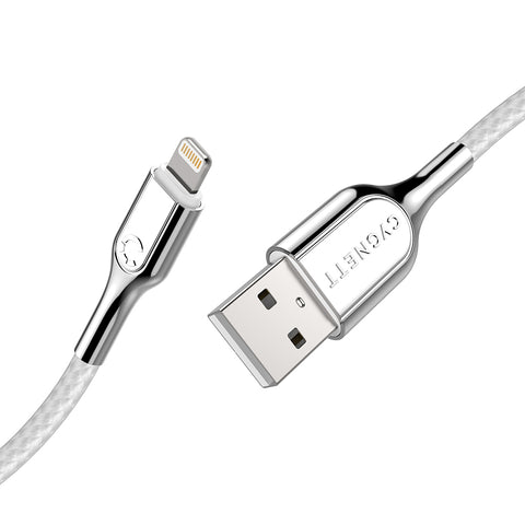 Lightning to USB-A Cable Braided White 1m