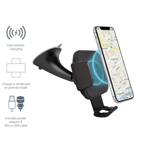 Wireless 10W Smartphone Car Charger and Mount