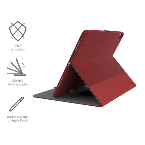 iPad Pro 11" Case in Red with Apple Pencil Holder