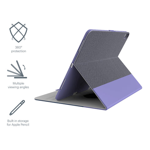iPad Pro 12.9" Case in Purple with Apple Pencil Holder