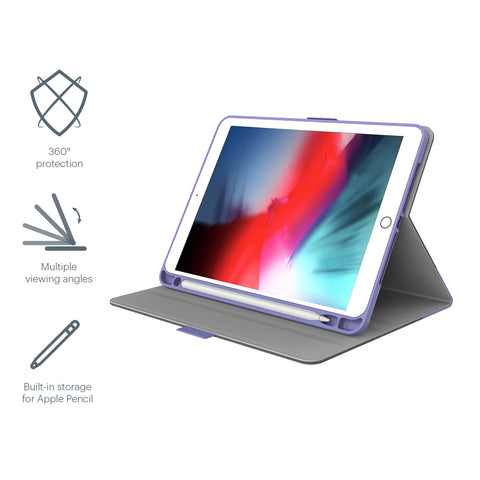 iPad 9.7-inch Case in Purple with Apple Pencil Holder