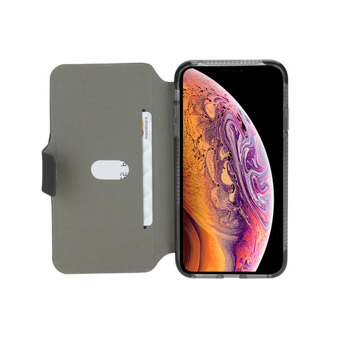 iPhone XR Protective Wallet Case in Black