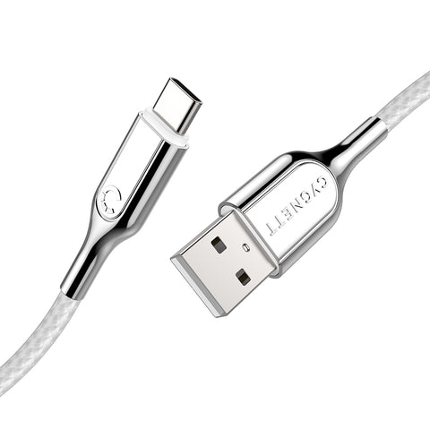 USB-C to USB-A Cable (USB 2.0) Braided White 2m