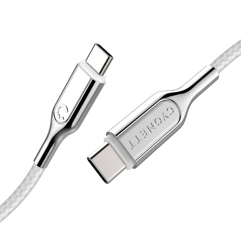 USB-C to USB-C Cable (USB 2.0) Braided White 10cm
