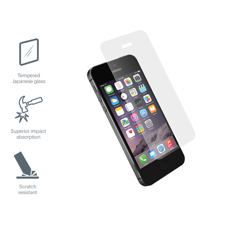 Tempered Glass Screen Protector for iPhone SE, 5s & 5